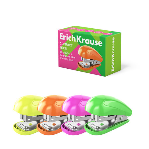 Picture of ERICHKRAUSE MINI STAPLER <15 SHEETS NEON - NO.10